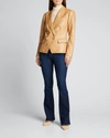 L'agence Kenzie Double Breasted Blazer In Camel