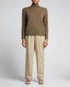 Lafayette 148 Cashmere Turtleneck Sweater In Woodland Green Mu