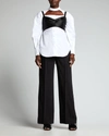 Dolce & Gabbana Jacquard Cropped Bustier Top In Black