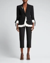 Cinq À Sept Roxie Crepe Blazer In Black/ivory