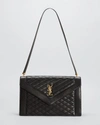 Saint Laurent Gaby Mini Ysl Quilted Leather Satchel Bag In Nero