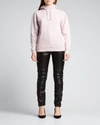 Saint Laurent Printed Cotton-jersey Hoodie In Lilac
