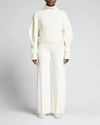 Nanushka Miah Wool-blend Turtleneck Sweater In Ecru