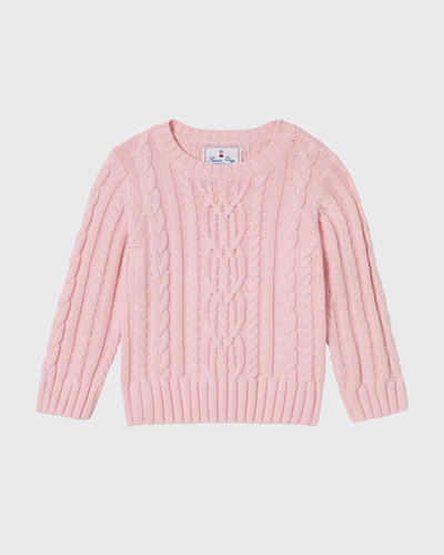 Classic Prep Childrenswear Kids' Girl's Fishers Cable-knit Sweater In Lillys Pink