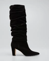 Manolo Blahnik 90mm Calassohi Boots In Blck
