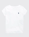 Polo Ralph Lauren Big Girls Cotton Jersey Short Sleeve T-shirt In White