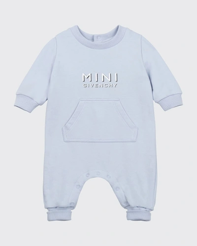 Givenchy Babies' Kid's Mini Logo-printed Coverall In 771 Lt Blue