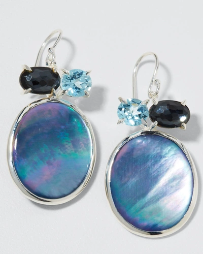 Ippolita Rock Candy Luce 3-stone Drop Earrings In Cascata In Blunotte