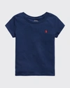 RALPH LAUREN GIRL'S LOGO EMBROIDERED T-SHIRT,PROD167810023