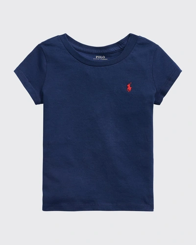 POLO RALPH LAUREN GIRL'S LOGO EMBROIDERED T-SHIRT,PROD167810023