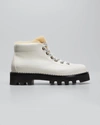 Proenza Schouler Calfskin Shearling Hiking Booties In 112 Cream