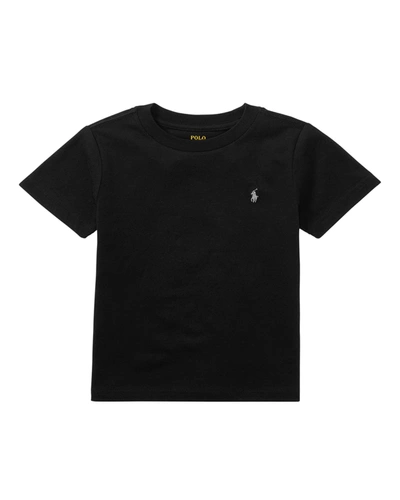 Polo Ralph Lauren Kids' Cotton Jersey V-neck Tee In Rl Black