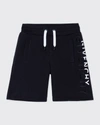 Givenchy Kids' Boy's Sweat Shorts With Split Logo In 09b Black