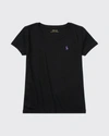 Polo Ralph Lauren Big Girls Cotton Jersey Short Sleeve T-shirt In Black