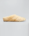 Proenza Schouler Rondo Shearling Slippers In Cream Sheepskin Fur In Lightpastel Yello