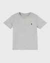 Polo Ralph Lauren Cotton Jersey Crewneck Tee In Heather