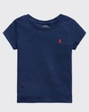 Polo Ralph Lauren Girl's Logo Embroidered T-shirt In Blue
