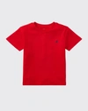 Ralph Lauren Kids' Boy's Logo Embroidered T-shirt In Heather Grey