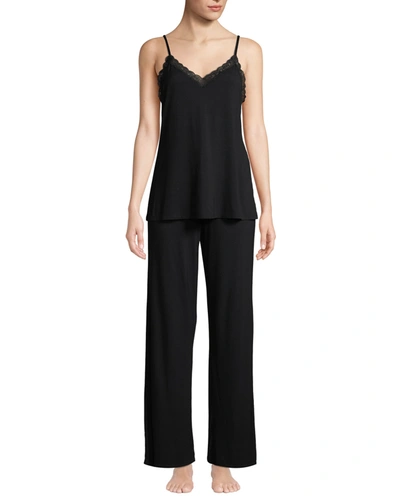 Natori Feathers Essentials Cami Pyjama Set In Black