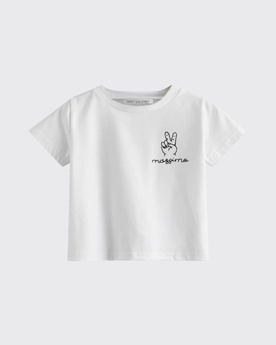 Sweet Olive Street Kid's This Many Birthday 2 Hand Personalized T-shirt, Sizes 12m-6 In White