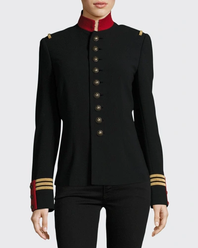Ralph Lauren Women's Iconic Style The Officer's Double-faced Wool Jacket In Black