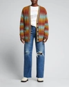 Re/done Blue 90s High-rise Loose Jeans In Destroyed Broken