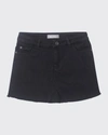 Dl Premium Denim Girl's Denim Miniskirt In Black