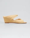 Carrie Forbes Houcine Raffia Block-heel Sandals In Navy