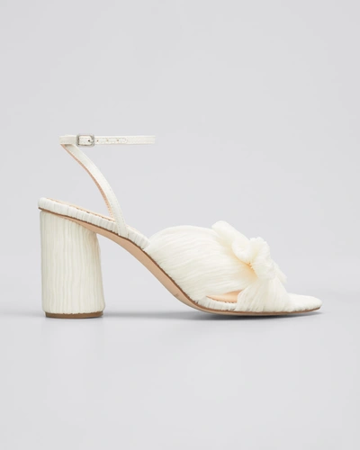 LOEFFLER RANDALL CAMELLIA KNOT ANKLE-STRAP SANDALS,PROD160400006