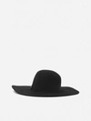 SAINT LAURENT FELT HAT WITH GROSGRAIN RIBBON,668410 3YA581000