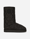 Dolce & Gabbana Nylon Boots With Dg Logo In Black