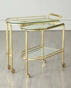 Global Views Gallery Folding Bar, Brass
