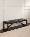 Arteriors Greenwald Leather Bench