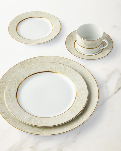 Bernardaud Sauvage White Tea Saucer In Gold/white