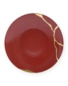 BERNARDAUD KINTSUGI ROUGE EMPEROR COUPE SALAD PLATE,PROD243540312