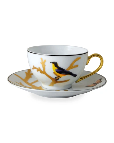 Bernardaud Aux Oiseaux Tea Cup In Multi