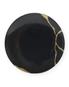 BERNARDAUD KINTSUGI CHARBON COUPE SALAD PLATE, 8.3",PROD243540181