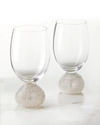 Neiman Marcus Silver Bling Wine Glasses, Set Of 2