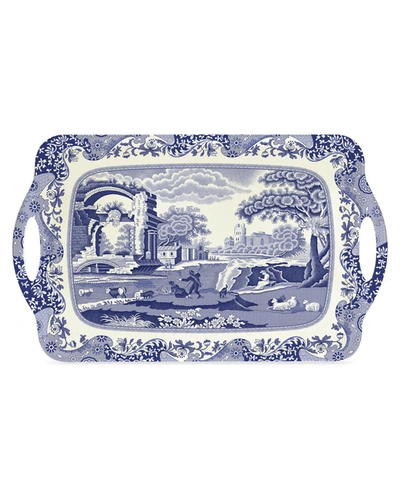 Spode Blue Italian Large Melamine Handled Tray