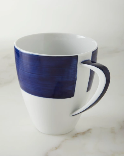 Neiman Marcus Brushstroke Cobalt Mugs, Set Of 4