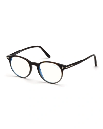 Tom Ford Men's Ft5695 49 Mm Blue-block Optical Frames