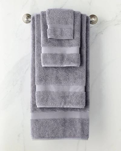 Matouk Lotus Washcloth In Smoke
