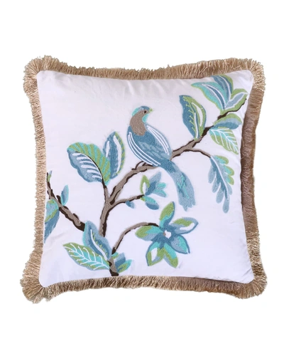 LEVTEX CRESSIDA BIRD PILLOW WITH FRINGE TRIM,PROD226940534