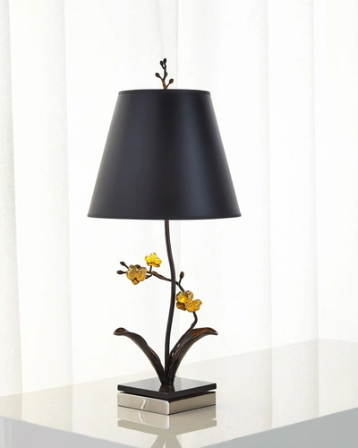 Michael Aram Gold Orchid Table Lamp In Silver
