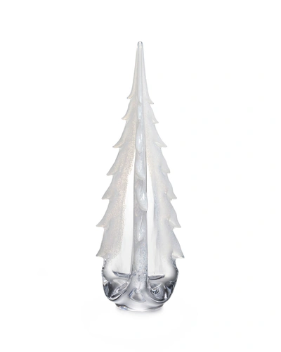 Simon Pearce Vermont Snowy Branches Evergreen Christmas Decoration