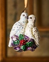 Jay Strongwater Two Turtle Doves Glass Ornament
