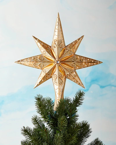 Christopher Radko Champagne Stellar Christmas Tree Topper