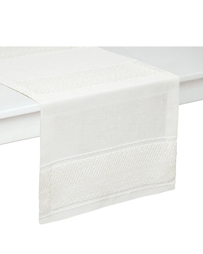 Mode Living Bianca Table Runner, 16" X 108" In White