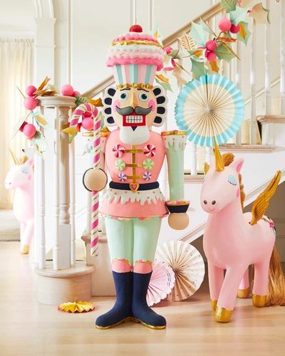 Glitterville Colonel Cupcake Christmas Decor Display, Cotton Candy Edition