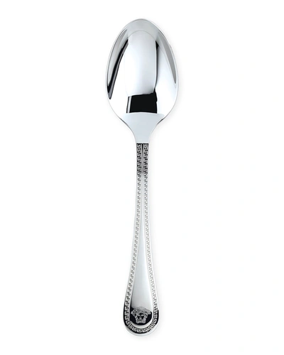Versace Greca Stainless Steel Table Spoon In Metallic